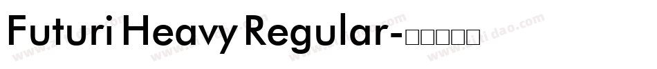 Futuri Heavy Regular字体转换